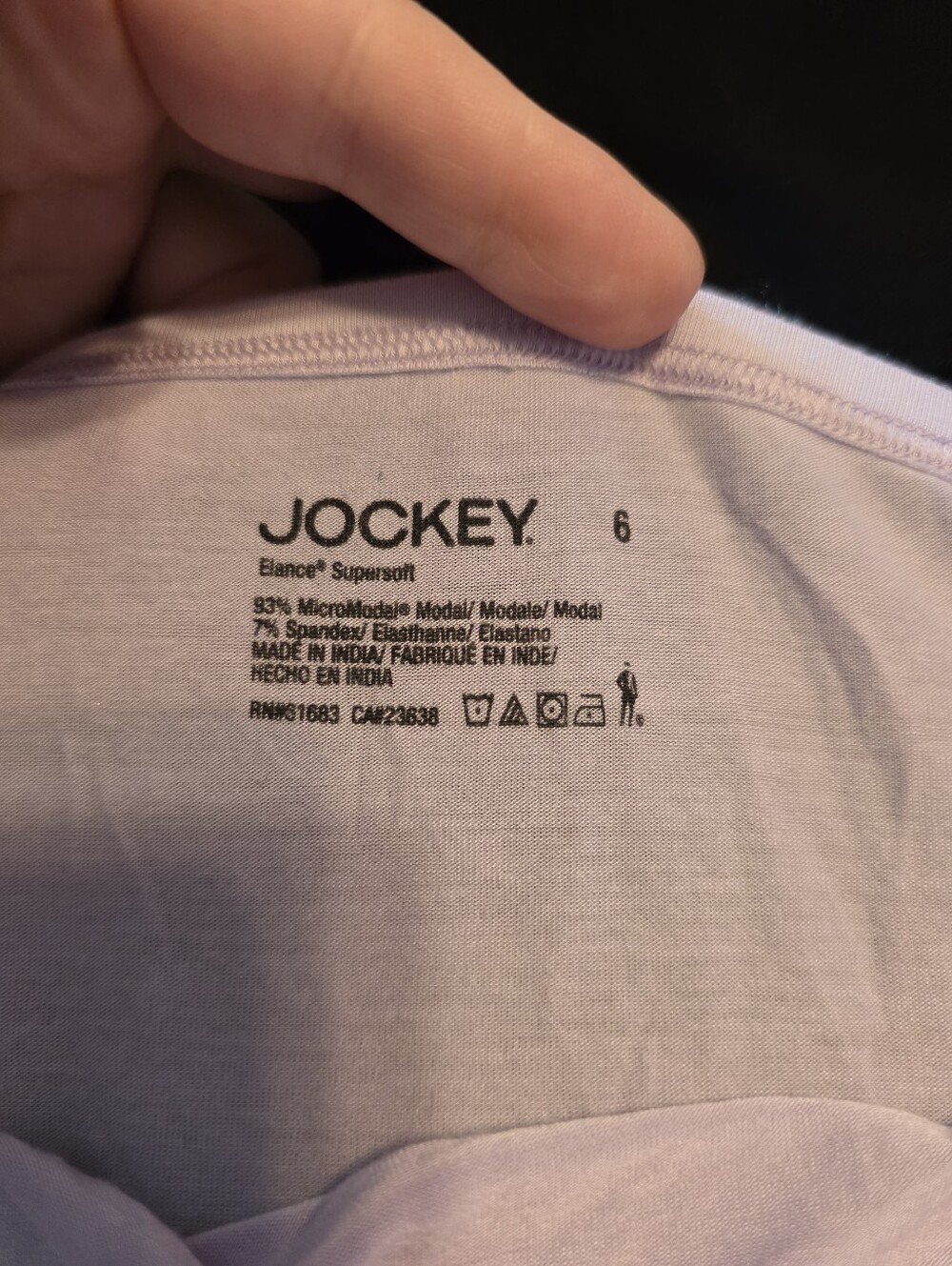 Jockey Women's Elance Supersoft Panties Size 6 Light Purple - Picture 3 of 4